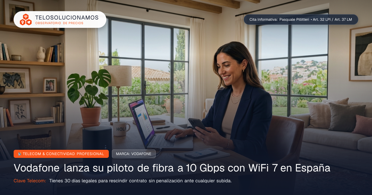 [Nueva propuesta] Vodafone despliega fibra a 10 Gbps y WiFi 7: Análisis de impacto y qué hacer con tu tarifa